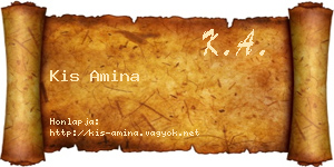 Kis Amina névjegykártya